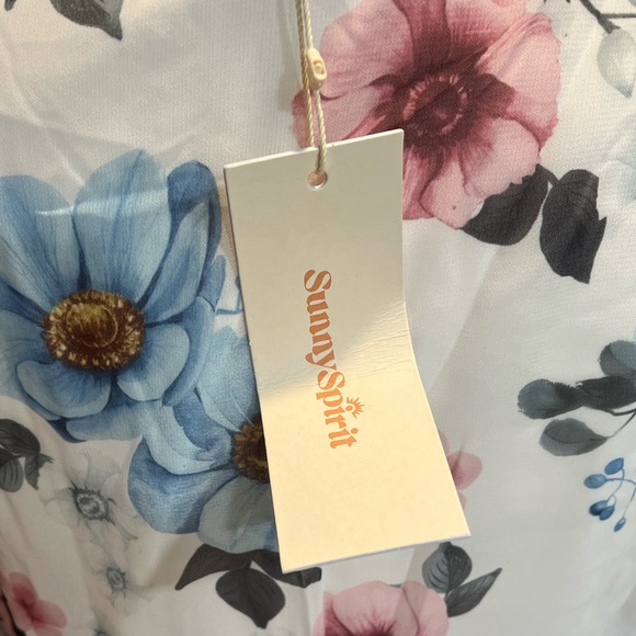 NWT Sunny Spirit Floral Boho Midi Dress - Size Small - Picture 12 of 12